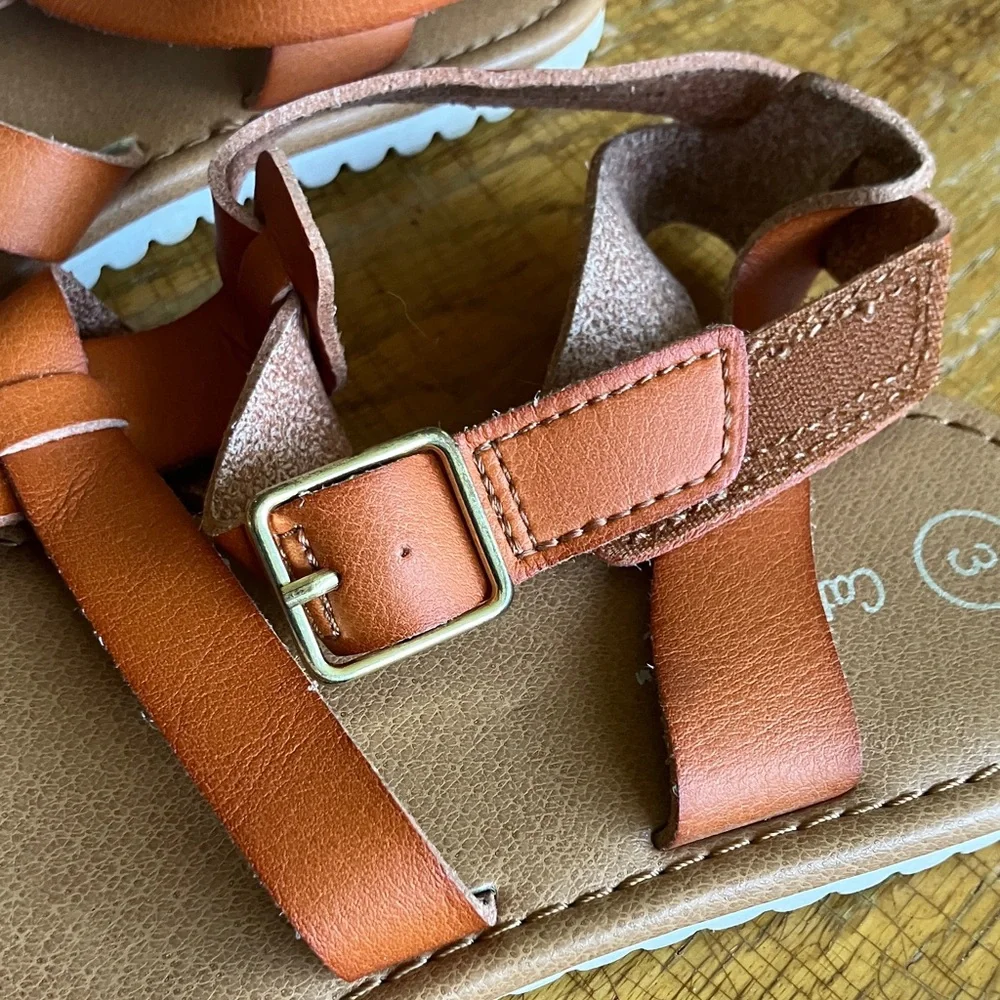 Cat & Jack Orange and Tan Kids Sandals